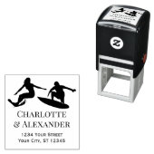 カップルサーフィンサーファー名差出人住所 セルフインキングスタンプ (インサイチュ)