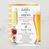 カップルシャワーを浴びる前の泡と泡 招待状 (正面/裏面)