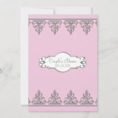 カップルシャワークラシックヴィンテージバロックスワール 招待状 (裏面)