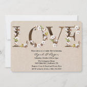 カップルシャワーコットンアルファベット招待状 招待状 (正面)