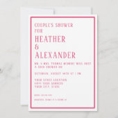 カップルシャワーシンプルモダン六角ジオメトリ 招待状 (正面)