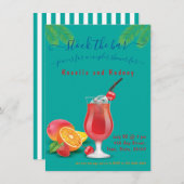 カップルシャワー🍸ストックバーパーティーお祝い 招待状 (正面/裏面)