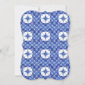 カップルシャワーファームハウスネイビークラフトウッド素朴 招待状 (裏面)