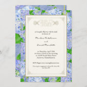 カップルシャワーブルーアジェフォーマルアレース 招待状 (正面/裏面)