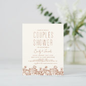 カップルシャワーボホワイルドフラワーエレガント招待状 (スタンド正面)