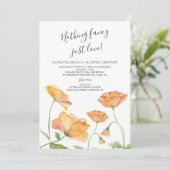 カップルシャワーポピー水彩花模様 招待状 (スタンド正面)