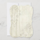 カップルシャワーモダンヴィンテージかわいらしフローラウッド 招待状 (裏面)