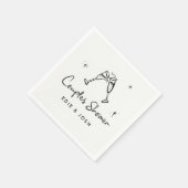 カップルシャワーモダン ナチュラル エレガント 手書き スタンダードカクテルナプキン (角)