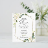 カップルシャワー幾何学フローラ予算招待状 (スタンド正面)