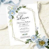 カップルシャワー幾何学フローラ予算招待状