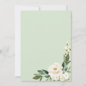 カップルシャワー幾何学的フローラ緑 招待状 (裏面)