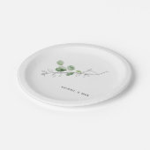 カップルシャワー植物学 ペーパープレート (アングル)