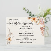 カップルシャワー秋ワイルドフラワーボホ 招待状 (スタンド正面)