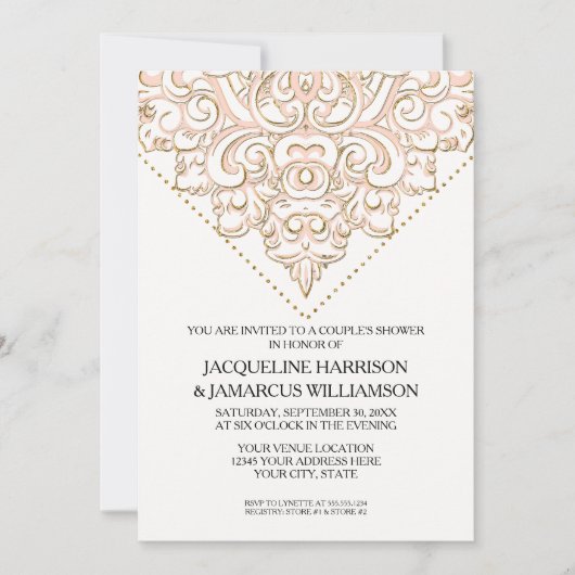 カップルシャワー素朴木製ボードレースタイポグラフィ 招待状 (正面)