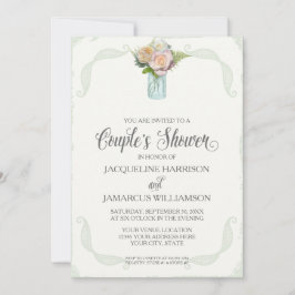 カップルシャワー素朴木製ボードレースタイポグラフィ 招待状