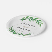 カップルシャワー - ウェディング - 紙皿 (アングル)