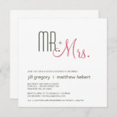 カップルシャワー レトロ ミッドセンチュリー モダン 招待状 (正面/裏面)