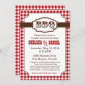 カップルシャワーBBQ招待状素朴国 招待状 (正面/裏面)