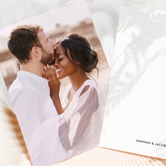 カップルシンプルの名前が付いた結婚 招待状