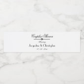 カップルシンプルブライダルシャワーエレガントスクリプトシック ペットボトルラベル (シングルラベル)