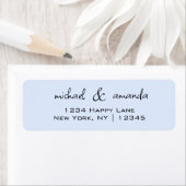 カップルシンプルミニマルインフォーマルカジュアルライトブルー ラベル (インサイチュ)