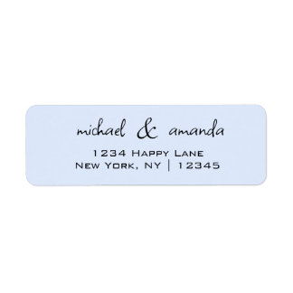 カップルシンプルミニマルインフォーマルカジュアルライトブルー ラベル