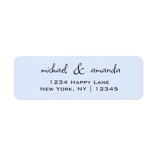 カップルシンプルミニマルインフォーマルカジュアルライトブルー ラベル (正面)