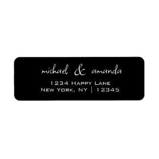 カップルシンプルミニマル白黒 ラベル