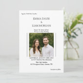 カップルシンプル写真モダン付き結婚式招待状 招待状 (スタンド正面)