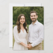 カップルシンプル写真モダン付き結婚式招待状 招待状 (裏面)