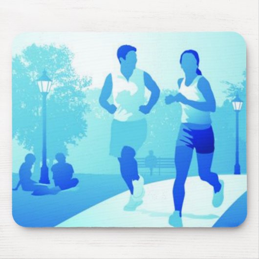 カップルジョギング マウスパッド (正面)