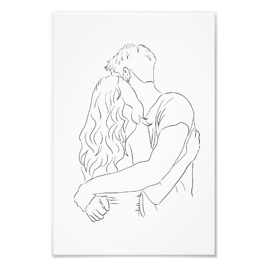 カップルスケッチポスタープリントMy Sims 4 CC フォトプリント (正面)