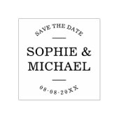 カップルスタイリッシュが日付を保存する ラバースタンプ (インプリント)