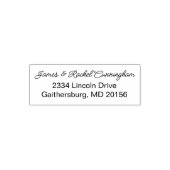 カップルスタイリッシュのパーソナライズされた差出人住所 セルフインキングスタンプ (デザイン)