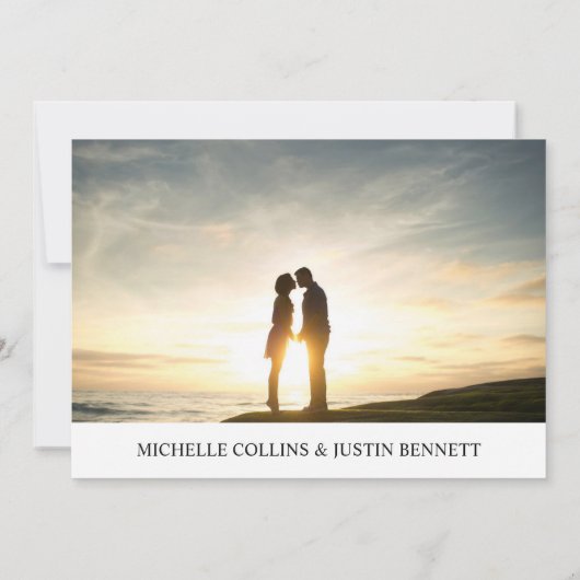 カップルスタイリッシュイメージ招待状 招待状 (裏面)