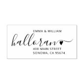 カップルスタイリッシュモダンハートアクセント差出人住所 セルフインキングスタンプ (デザイン)