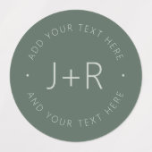 カップルスタイリッシュモノグラム編集可能文字防水 ラベル (デザイン2)