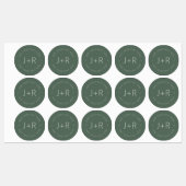 カップルスタイリッシュモノグラム編集可能文字防水 ラベル (シート)