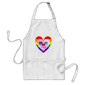 カップルズインザオールラブプライドハート スタンダードエプロン (正面)