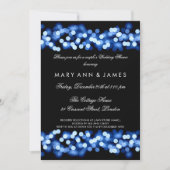 カップルズウェディングシャワーブルーハリウッドグラム 招待状 (正面)