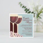カップルズウェディングシャワーワインテーマド招待状 招待状 (スタンド正面)