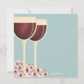 カップルズウェディングシャワーワインテーマド招待状 招待状 (裏面)