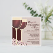 カップルズウェディングシャワーワインテーマド招待状 招待状 (スタンド正面)