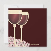 カップルズウェディングシャワーワインテーマド招待状 招待状 (裏面)