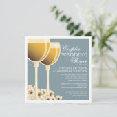 カップルズウェディングシャワーワインテーマド招待状 招待状 (スタンド正面)