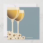 カップルズウェディングシャワーワインテーマド招待状 招待状 (裏面)
