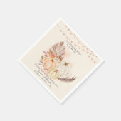 カップルズカボンプキンオンザウェイ秋ベビーシャワー スタンダードカクテルナプキン (角)