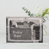 カップルズカントリーファームウェディングシャワー 招待状 (スタンド正面)