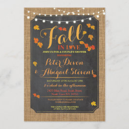 カップルズシャワーパーティー秋インラブ秋招待状 招待状