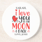 カップルズパーソナライズされたサンドストーンコースター コースター (正面)